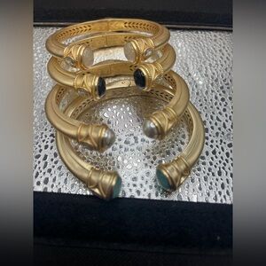 Elegant Gold and Pearl Women's Bangles 129.00 each